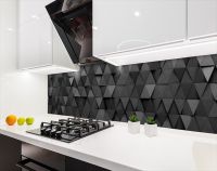 Наклейка на кухонный фартук 65 х 300 см, фотопечать с защитной ламинацией Абстракция из треугольников