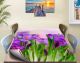 Покрытие для стола, мягкое стекло с фотопринтом, Весенние цветы 60 х 120 см (1,2 мм)