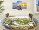 Покриття для столу, м'яке скло з фотопринтом, Ейфелева вежа Париж 100 х 100 см (1,2 мм)