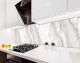 Кухонная панель жесткая ПЭТ мрамор светлый, с двухсторонним скотчем 62 х 205 см, 1,2 мм