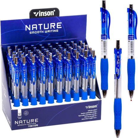 Ручка синяя масляная VINSON автомат
