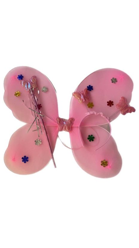 Костюм «Бабочка» 3 предмета с цветочками Светло розовый