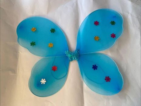 Крила «Метелик» із квіточками Блакитні