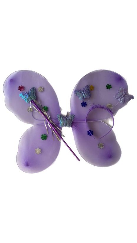 Костюм «Метелик» 3 предмети з квіточками Фіолетовий