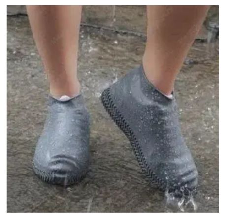 Силиконовые чехлы бахил для обуви от дождя и грязи M (размер 36-41) цвет серый