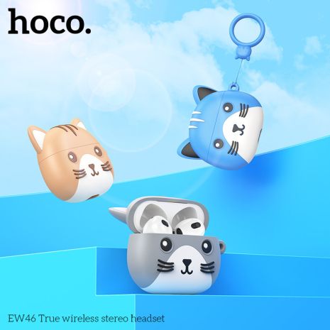 Bluetooth Стерео Гарнітура Hoco EW46 TWS BT5.3, 30/300mAh Синій