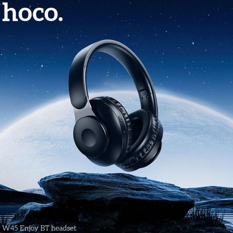 Бездротові навушники повнорозмірні Hoco W45 |BT5.3/AUX, 46h| чорні