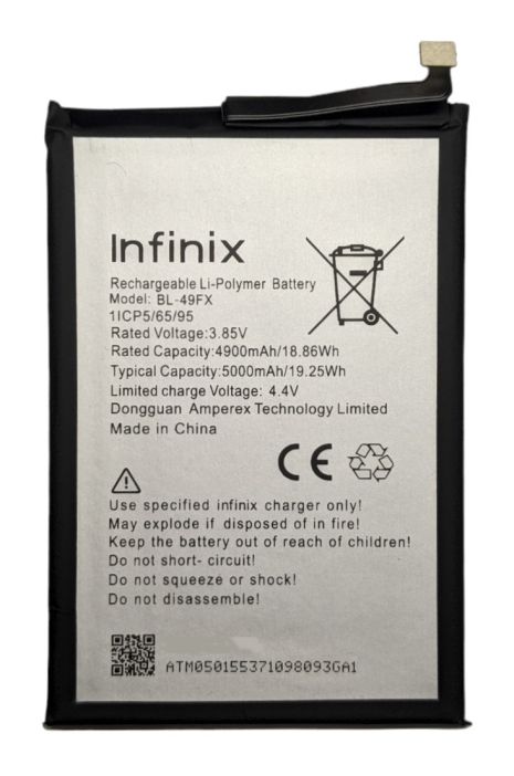 Акумуляторна батарея Infinix BL-49FX Hot 10 Lite 10S 12i 20i Smart 6 6 HD 5000 mAh [Original PRC] 12 міс. гарантії
