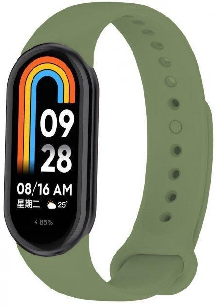 Силіконовий ремінець для Xiaomi Mi Band 8 Soft Touch Хакі (Khaki)