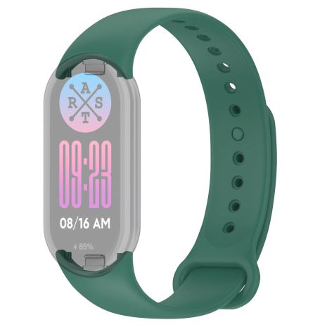 Силиконовый ремешок для Xiaomi Mi Band 8 Soft Touch Темно-зелёный (Dark Green)