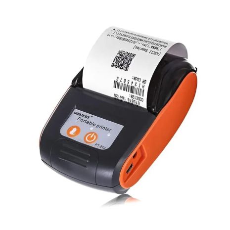 Мобільний термопринтер чеків для смартфона bluetooth Goojprt PT-210 pos помаранчевий принтер