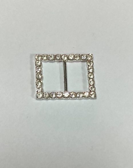 Пряжка для ремней женская украшение прямоугольник 2,5*2 см серебро легкий метал
