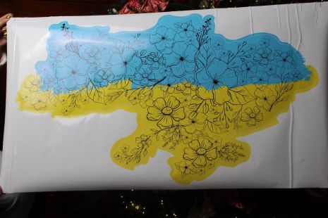 Інтер'єрна наклейка на стіну Карта України