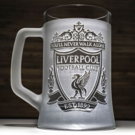 Келих для пива з гравіюванням логотипу ФК Ліверпуль FC Liverpool SandDecor