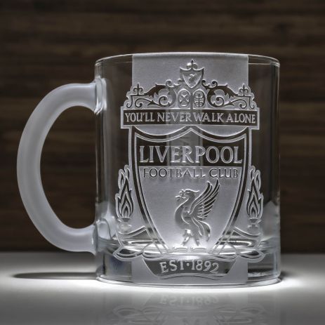 Чашка с гравировкой лого футбольного клуба Ливерпуль, FC Liverpool двостороння SandDecor