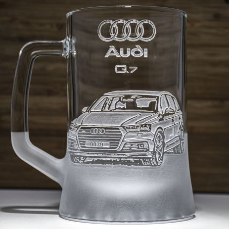 Келих для пива з гравіюванням Audi Q7 SandDecor