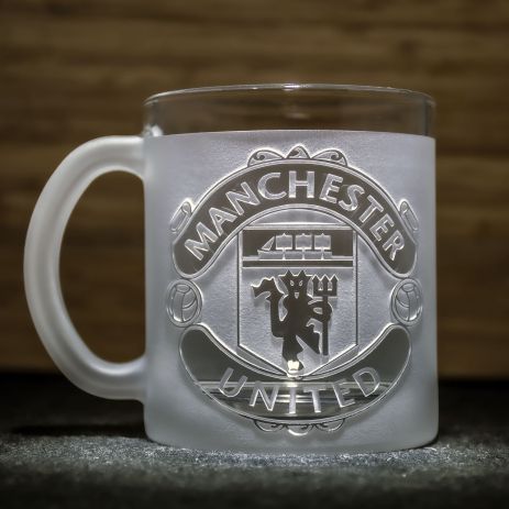 Кубок з гравіюванням лого футбольного клубу Манчестер Юнайтед FC Manchester United SandDecor