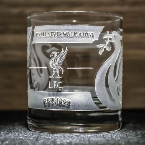 Склянка для віскі з гравіюванням ФК Ліверпуль - FC Liverpool, глянець SandDecor