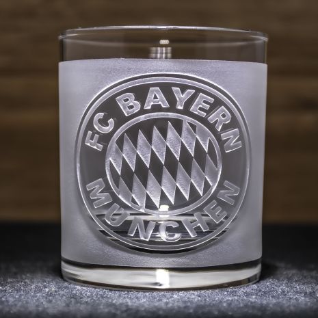 Склянка для віскі з гравіюванням ФК Баварія, матовий SandDecor
