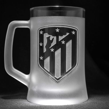 Келих для пива з гравіюванням логотипу ФК Атлетіко Мадрид Club Atlético de Madrid