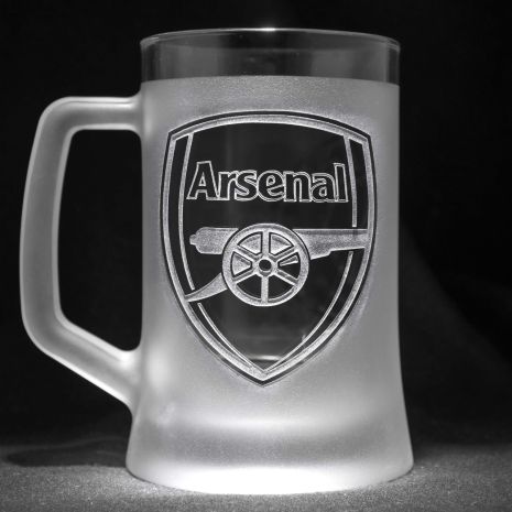 Бокал для пива с гравировкой логотипа ФК Арсенал Arsenal FC