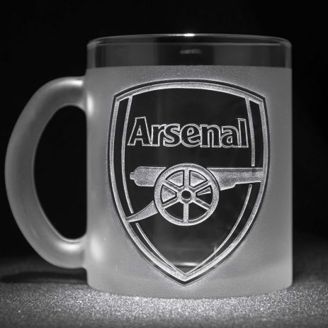 Чашка с гравировкой лого футбольного клуба ФК Арсенал Arsenal FC