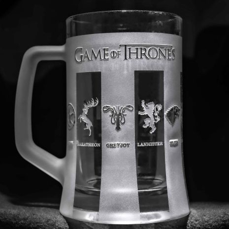 Бокал для пива с гравировкой Game of Trones Игра престолов SandDecor