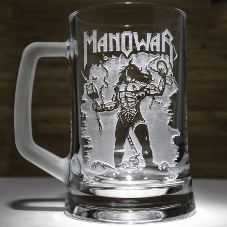 Сувенирный бокал для пива с гравировкой Manowar