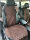 Накидки на передні сидіння алькантара Dacia Logan MCV 5 місць коричневі