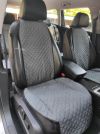 Накидки на передні сидіння алькантару Chevrolet Aveo (T200) сірі