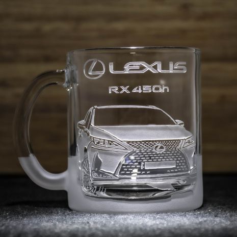 Чашка для чая и кофе с гравировкой Lexus RX