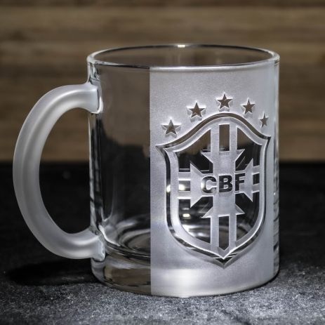 Чашка для чая и кофе с гравировкой Сборная Бразилии по футболу