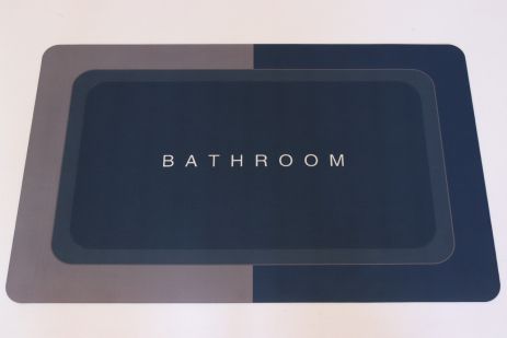 Влагопоглощающий коврик в ванную 150*120 см на нескользящей основе R30937-150/lightblue R30937-120/darkblue, Темно-синий