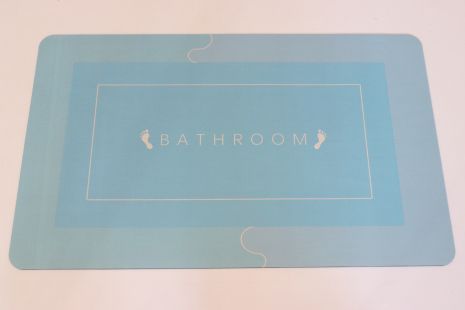 Вологопоглинаючий килимок у ванну 150*120 см на нековзкій основі R30937-150/violet 80*120 см, Блакитний