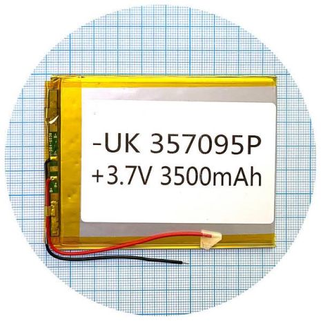 Аккумулятор универсальный 357095P 95 х 71 х 3 мм, 3500 mAh 3.7 V,