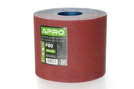 Папір шліфувальний Apro P100 рулон 200мм*50м (тканинна основа) (828145)