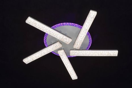 Люстра светодиодная акриловая с подсветкой Valeso V 3445-5С-TL WH с пультом