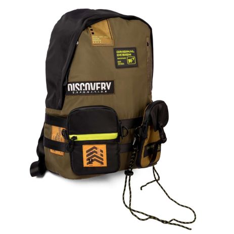 Шкільний рюкзак YES, одне відділення, два знімні кармани, розмір: 44*31*14 см, оливковий Discovery Expedition
