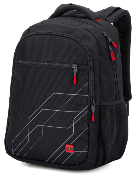 Рюкзак SkyName 90-124 молодежный подростковый для мальчика размер 29*18*40 см черно-красный