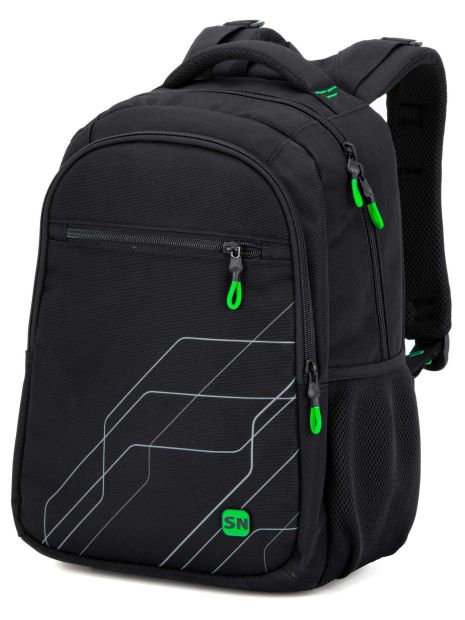Рюкзак SkyName 90-124 молодежный подростковый для мальчика размер 29*18*40 см черно-зелений