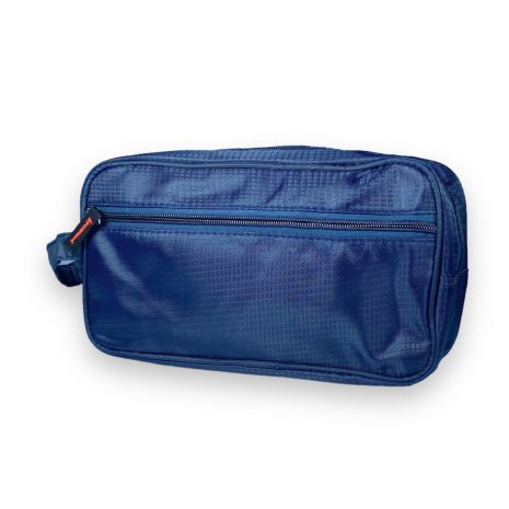 Сумочка-несесер для чоловіка тканина 1 відділ додатковий карман ручка розмір: 25*15*8 см синя