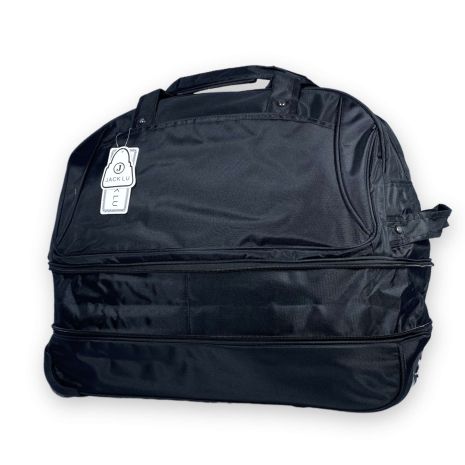 Дорожня сумка на колесах Jack Lu, з розширенням, 1 відділ, фронтальна кишеня, розмір: 60*38(50)*33 см, чорна