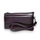 Мужской кошелек Langsa клатч три отдела дополнительный ремень в комплекте размер: 20*12*5 см коричневый