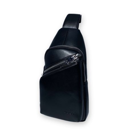 Сумка через плечо (слинг) из экокожи мужская "Polo", 1 отдел, дополнительные карманы, размер: 30*16*8 см черная