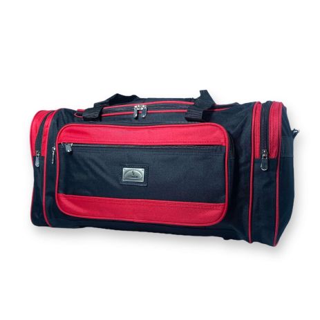 Дорожная сумка FENJIN одно отделение боковые карманы фронтальные карманы размер: 55*30*25 см черно-красная