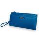 Жіночий гаманець Kochi натуральна шкіра 4 відділи для купюр 22 осередки для карт розмір: 19*10*2 см блакитний