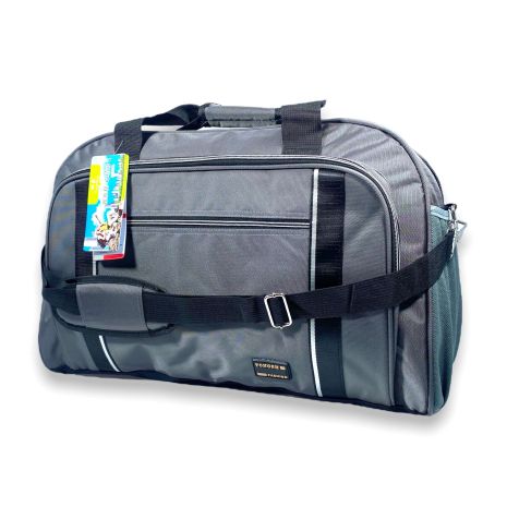 Дорожня сумка 60 л TONGSHENG одно відділення внутрішній карман дві фронтальні кармани розмір: 60*40*25 см сіра
