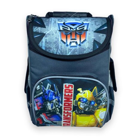 Школьный рюкзак для мальчика Space один отдел фронтальный карман боковые карманы размер 33*28*15, принт Трансформеры