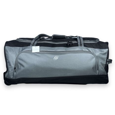 Дорожная сумка на колесах, один отдел, один фронтальный карман на замке, две ручки, размер: 75*35*35 см, черный/серый