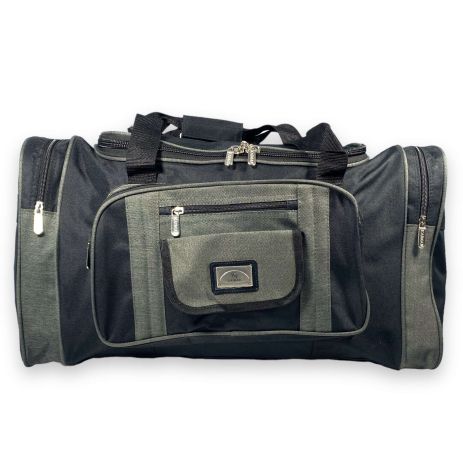 Дорожня сумка Kaiman одно відділення бокові кармани фронтальні кармани розмір: 60*35*30см чорна-хакі